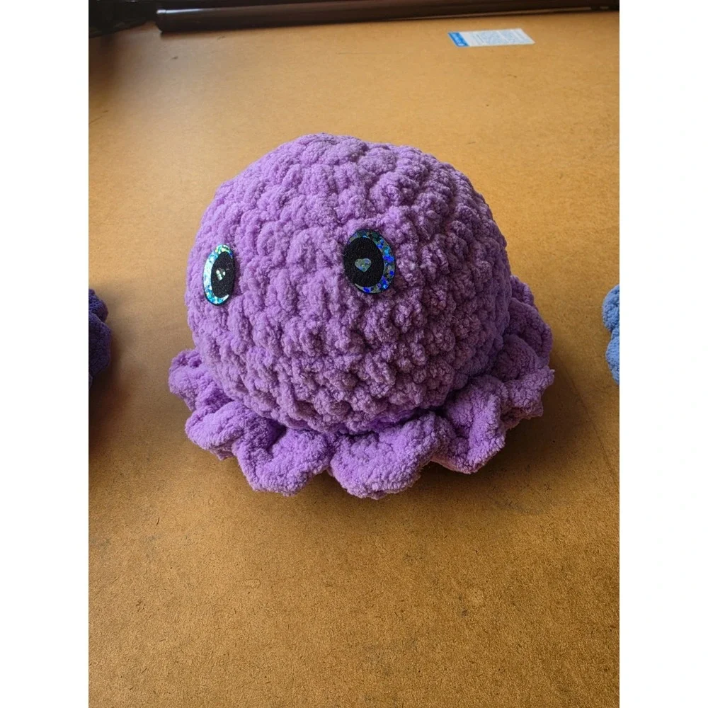 3 Handmade Octopus / Octopi Blue, Pink, Purple 4